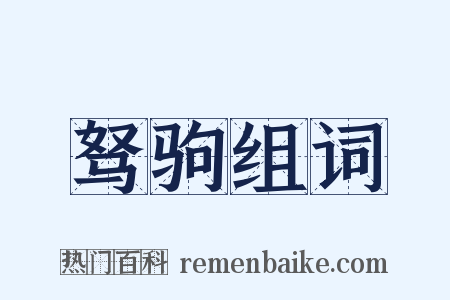 驽驹组词是什么意思的图片